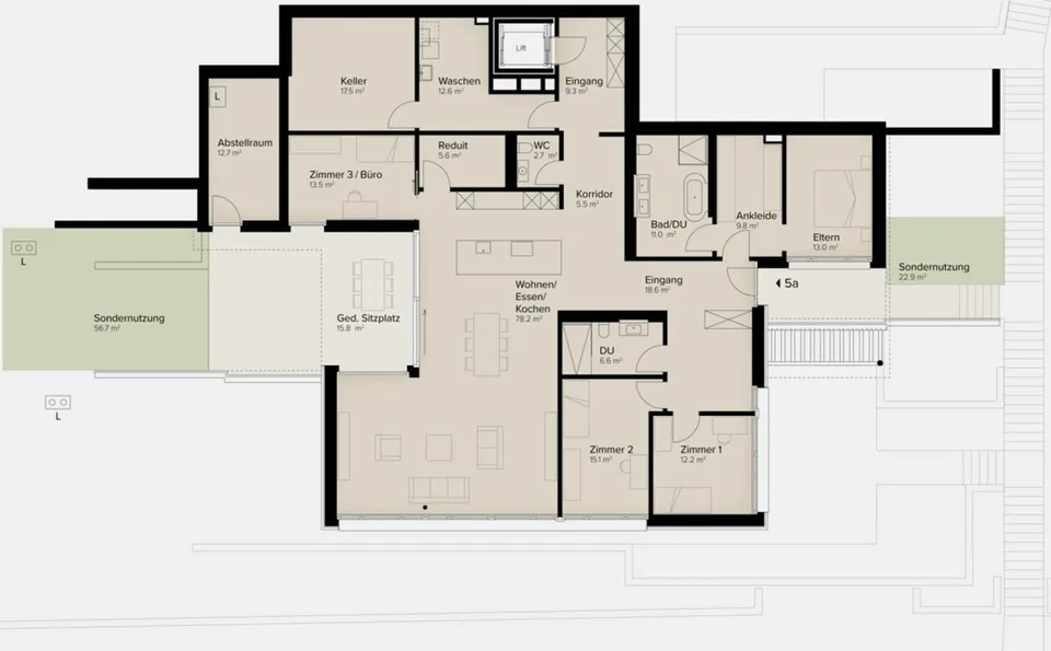 247 m² | Luxuriöses 5.5-Zimmer-Terrassenhaus - In den Reben – Foto 13 von 14