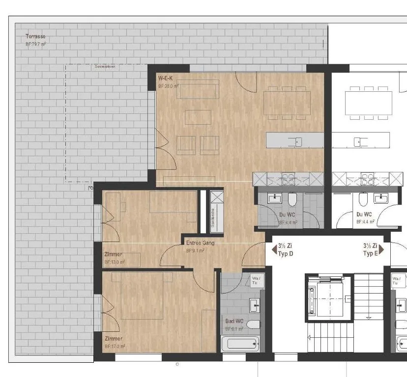 Charming 3.5-room attic apartment in Menziken – modern, quiet, and sunny