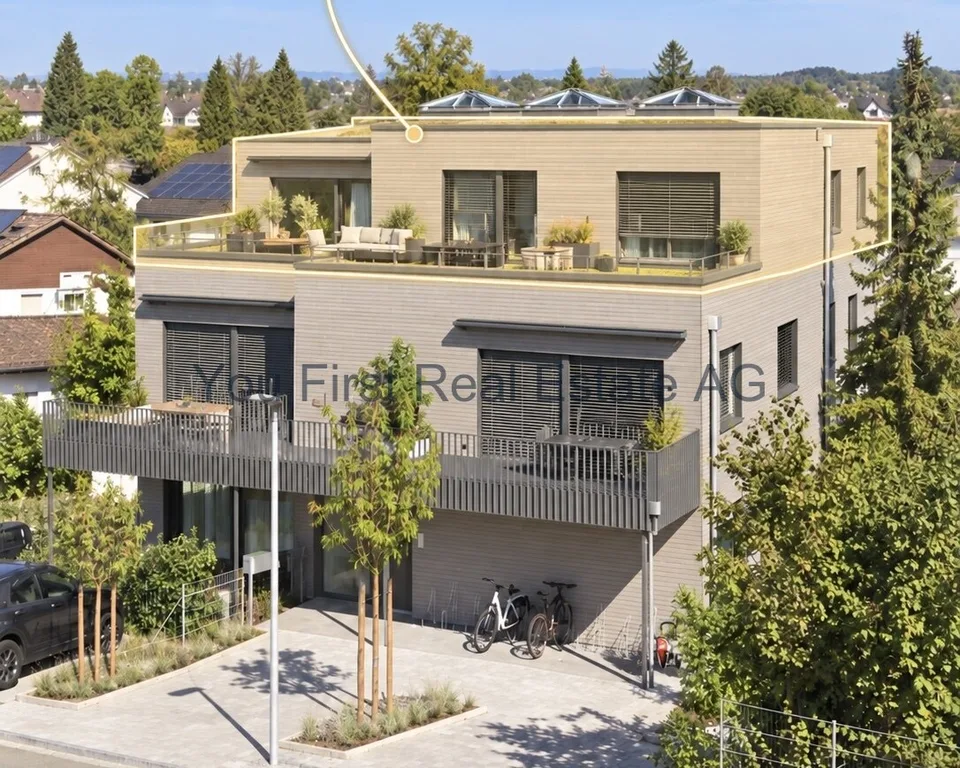 Appartement en attique de 3,5 pièces neuve avec terrasse spacieuse tout autour – photo 7 sur 11