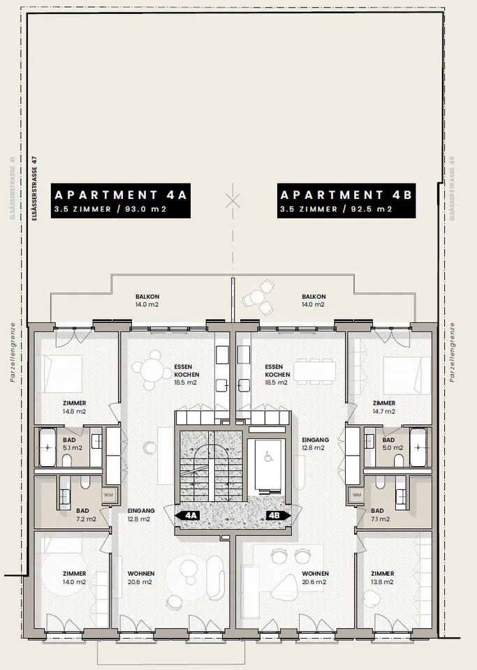 8 appartements neufs de 3,5 pièces pour vivre en ville à Bâle – photo 8 sur 9