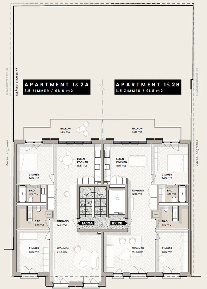 8 appartements neufs de 3,5 pièces pour vivre en ville à Bâle – photo 7 sur 9