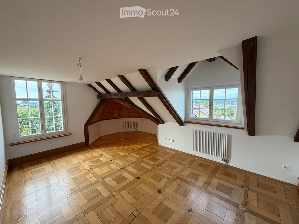 Vivre dans le magnifique château de Lohnegg avec vue sur le lac