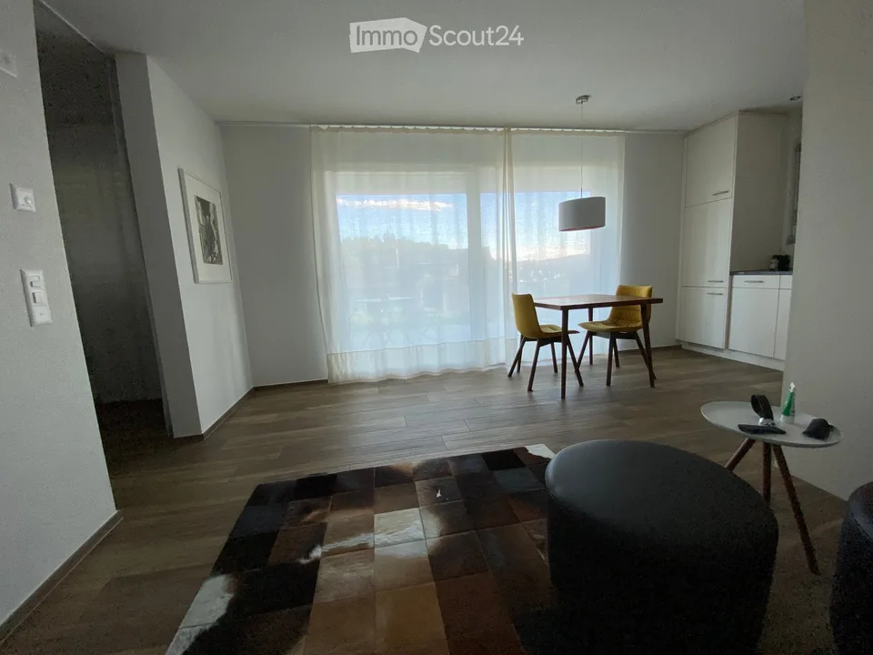 Modernes 1.5-Zimmer-Studio, Terrasse mit Blick auf Zofingen