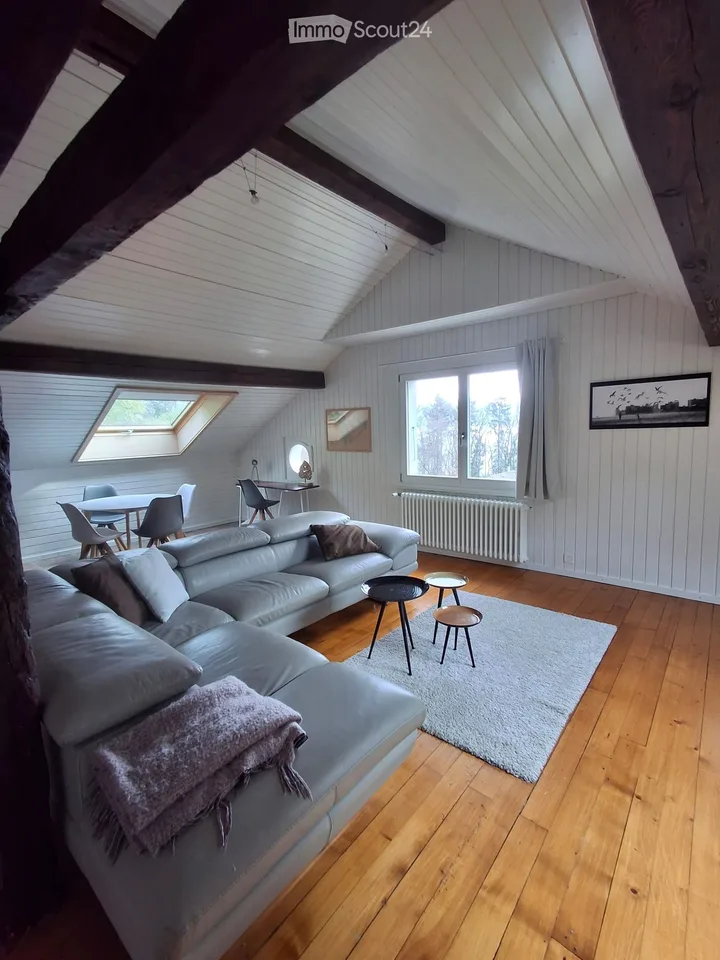 Charming furnished 4.5-room apartment in Buchillon, duplex, with breathtaking views of the lake