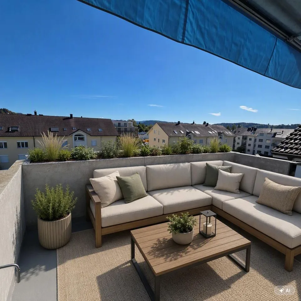 Charmante 3.5-Zimmer-Dachwohnung mit Terrasse in Oftringen
