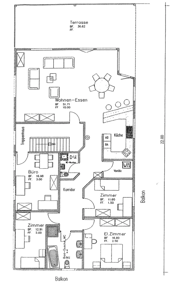 Appartement spacieux de 5,5 pièces au dernier étage avec vue panoramique et bureau séparé