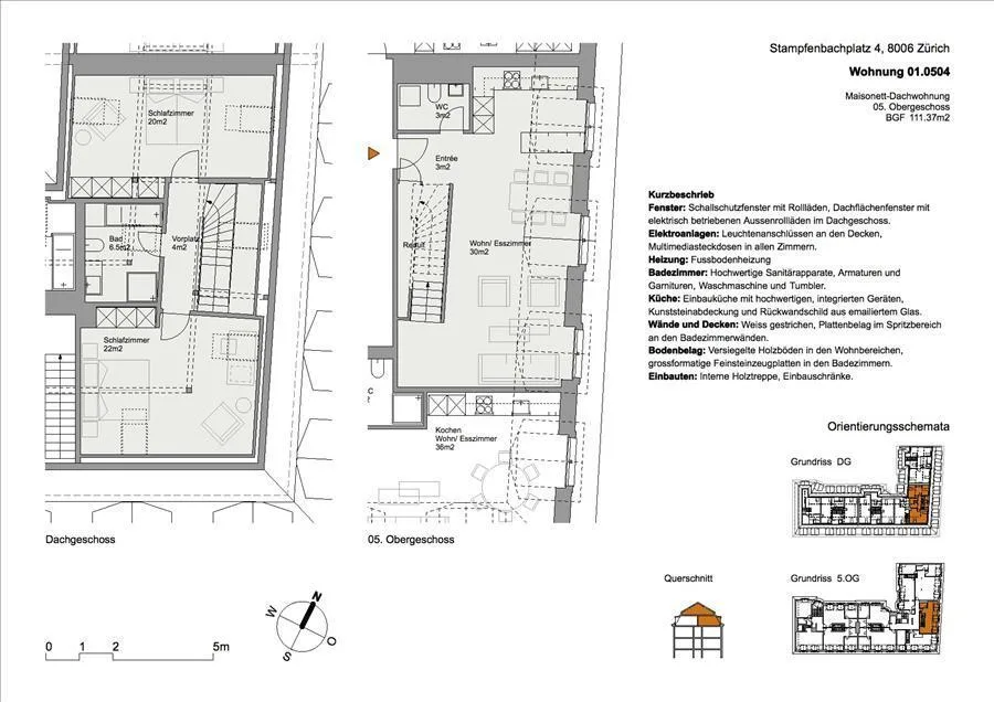 Moderne 3.5-Zimmer-Maisonettwohnung am Stampfenbachplatz – Foto 12 von 12
