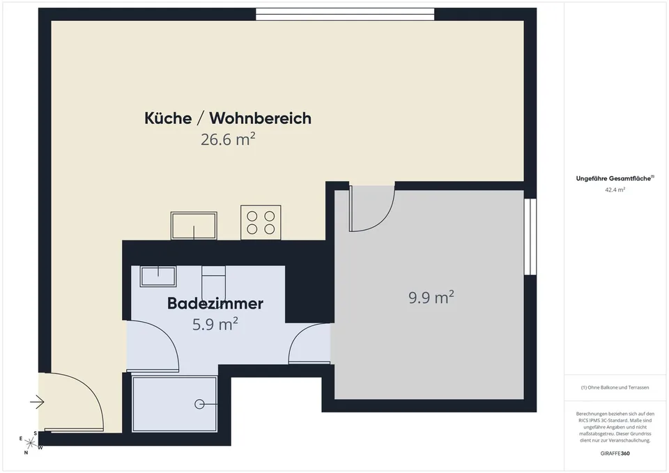 Cozy 2.5-room attic apartment