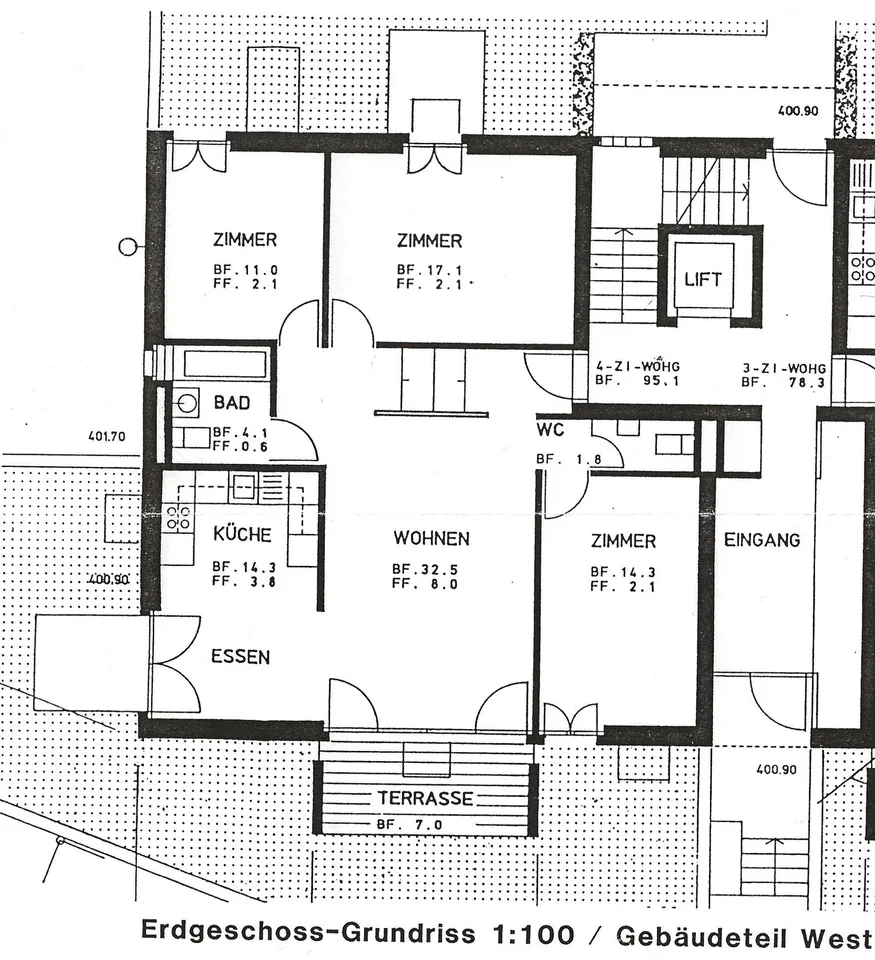 Appartement de jardin beau 4.5 pièces avec place de parking dans le garage souterrain