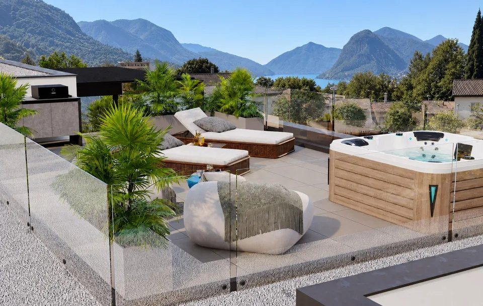 Residenz Le Gemme - Exklusives Dachgeschoss-Apartment mit großen Terrassen und Seeblick – Foto 12 von 29