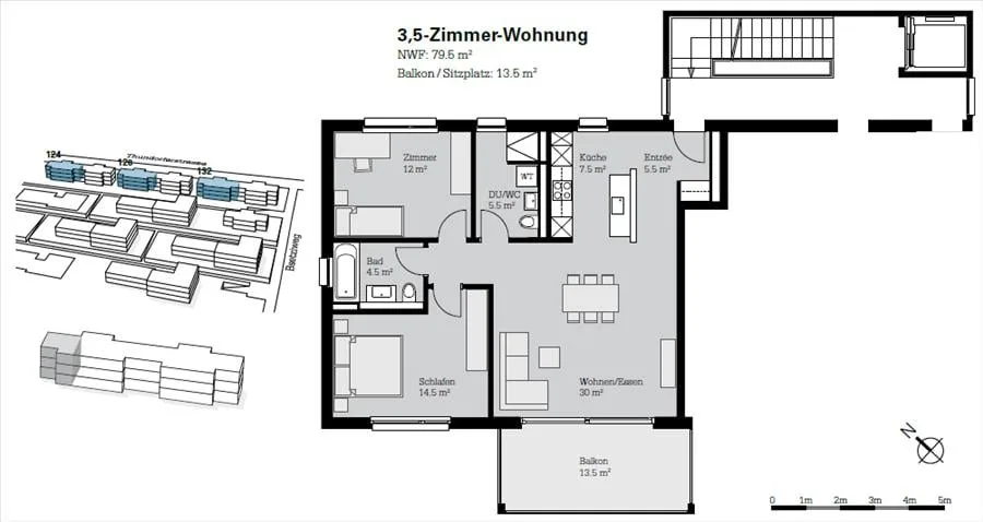 Appartement moderne dans le quartier de l'hôpital
