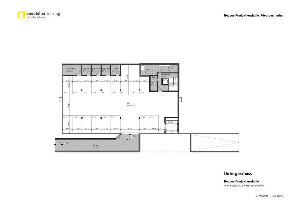 Espaces commerciaux, bureaux et stockages flexibles dans un nouveau bâtiment ; - pouvant être agrandis individuellement à partir de 100 m² – photo 9 sur 9