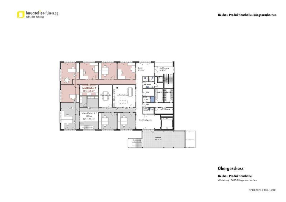 Espaces commerciaux, bureaux et stockages flexibles dans un nouveau bâtiment ; - pouvant être agrandis individuellement à partir de 100 m² – photo 3 sur 9