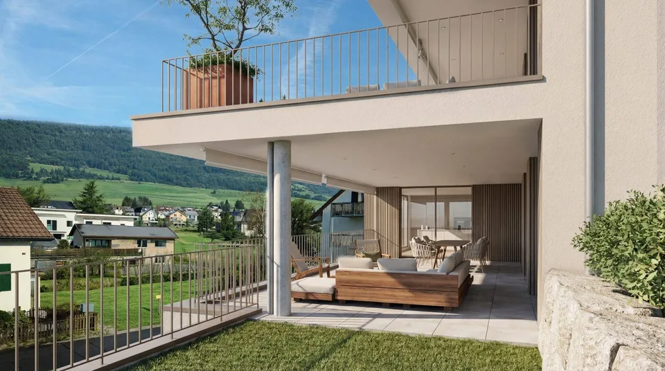 Appartamento in terrazza di 4,5 locali con loggia di 52 m² e superficie erbosa di 12m² in vendita a Erlinsbach – foto 2 di 7