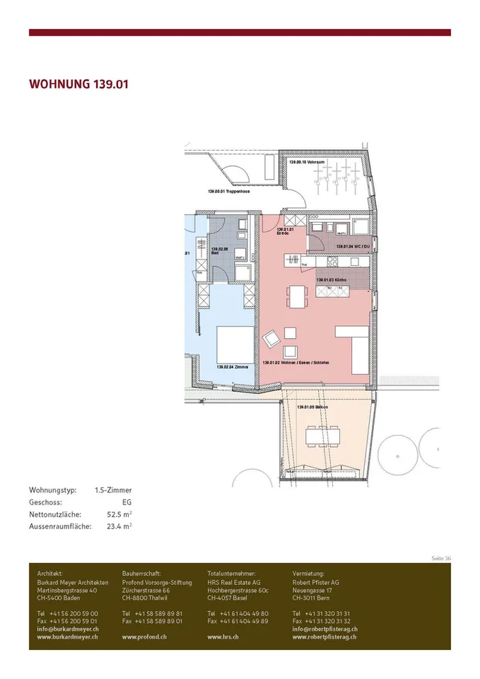 Appartement moderne de 1,5 pièces à Burgdorf – photo 6 sur 7