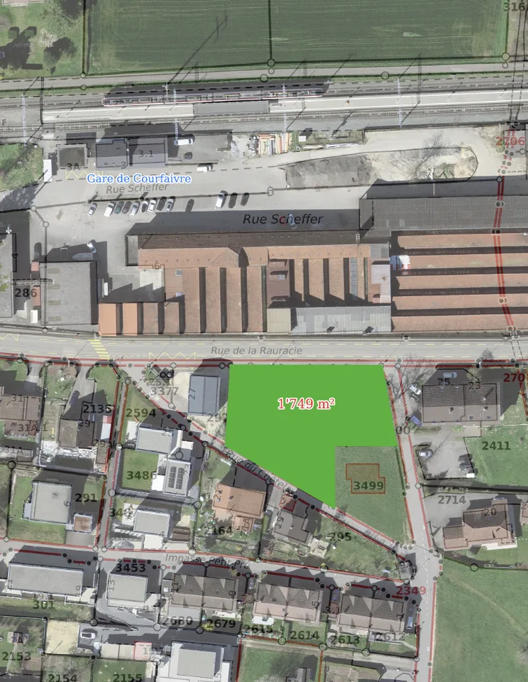 In gemischter Zone, Baugrundstück von 1'749 m² in Courfaivre – Seltene Gelegenheit! – Foto 3 von 13