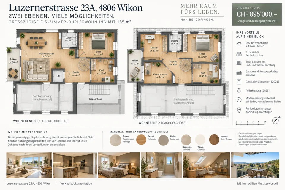 155 m² di spazio abitativo su due livelli - molto spazio per vivere, lavorare e vivere – foto 17 di 17
