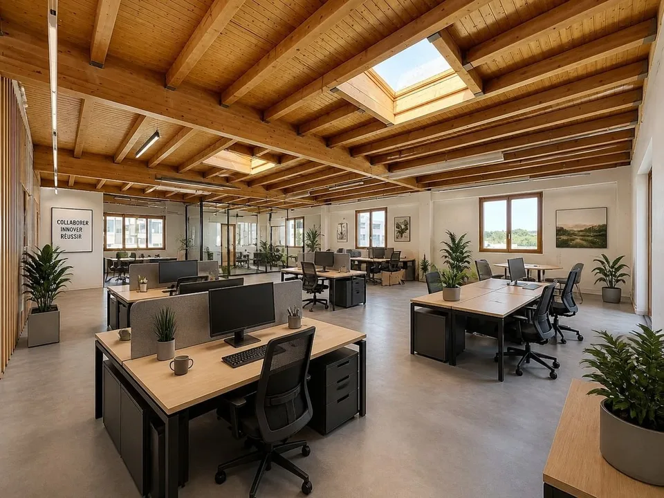 Surface commerciale de 207 m² d'un seul tenant, 2ème étage sans une seule marche, 3 places de parc extérieures comprises, libre de suite – photo 2 sur 13