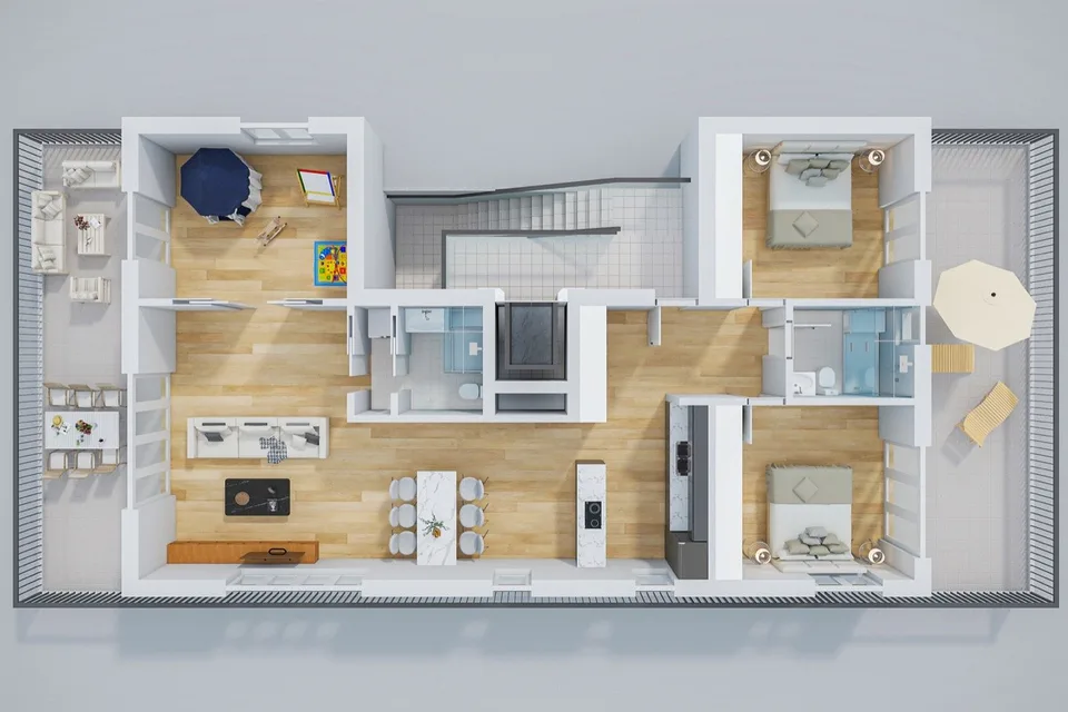 4.5-Zimmer-Attikawohnung mit Dachterrasse im Minergie-P-Neubau Laufental 40 – Foto 9 von 10