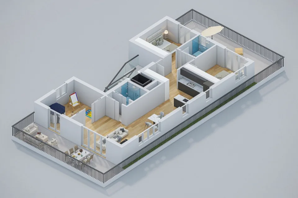 4.5-Zimmer-Attikawohnung mit Dachterrasse im Minergie-P-Neubau Laufental 40 – Foto 7 von 10
