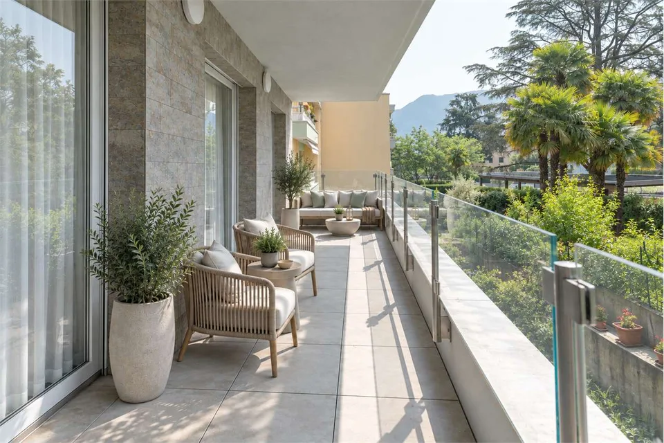 Elegante 3.5 locali con terrazza e vista aperta – foto 4 di 9