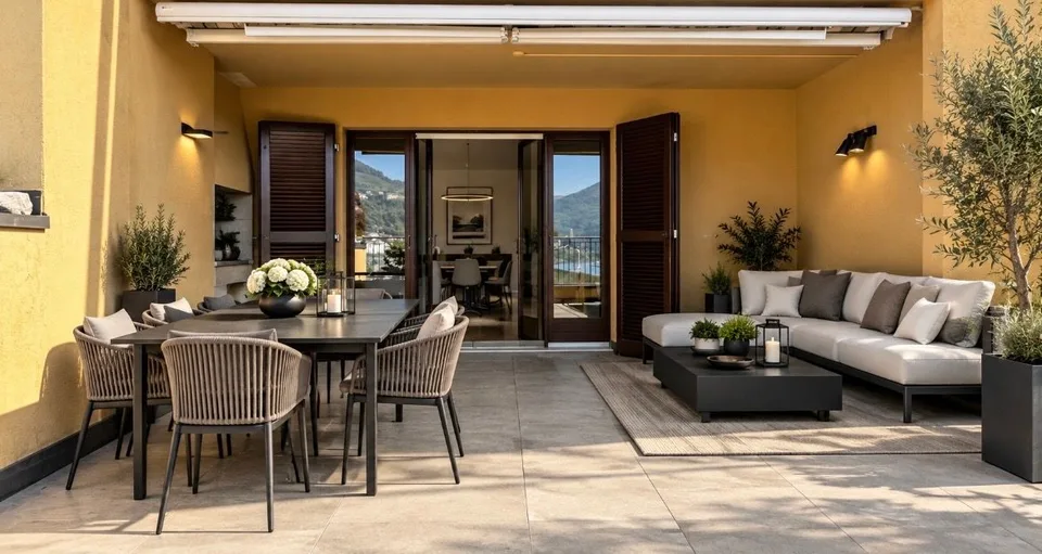 Appartamento con terrazza panoramica piscina e splendida vista lago – foto 4 di 20