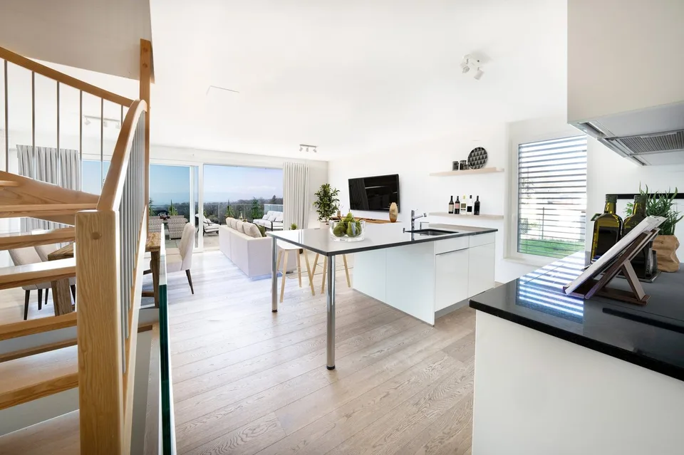 Familienvilla im modernen Stil mit Panoramablick auf den Genfersee – Aran – Foto 3 von 13