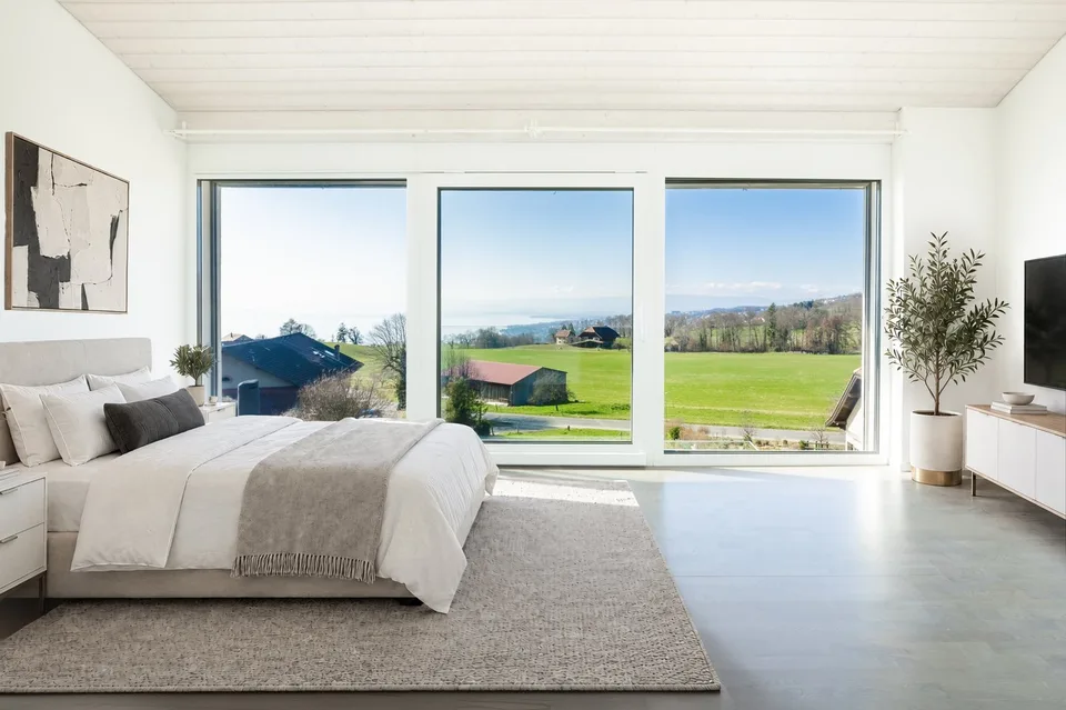 Familienvilla im modernen Stil mit Panoramablick auf den Genfersee – Aran – Foto 7 von 13
