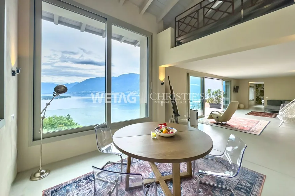 Ville moderne con interni luminosi & vista lago splendida a Ronco sopra Ascona in vendita – foto 7 di 13