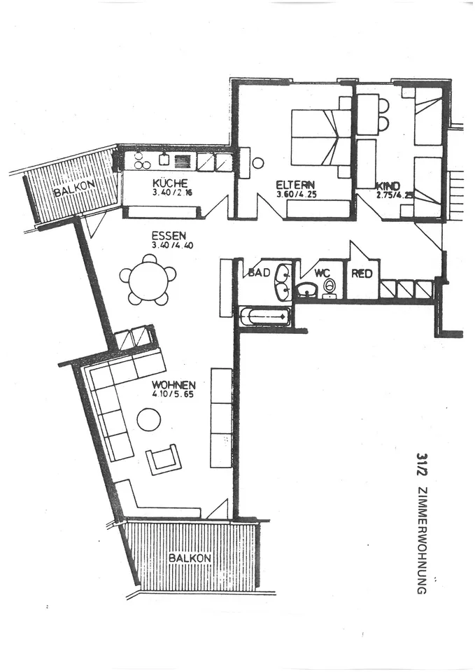 3.5-room apartment with two balconies – photo 12 of 12