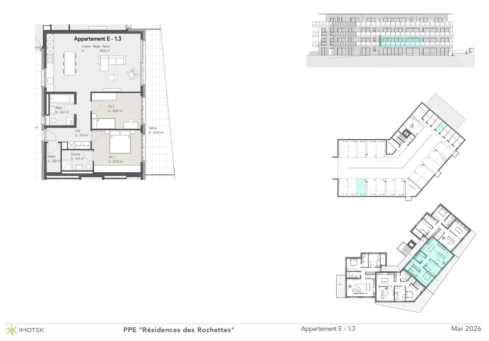 Appartement de 3.5 pièces avec jolie balcon et avec une place de parc – photo 5 sur 8