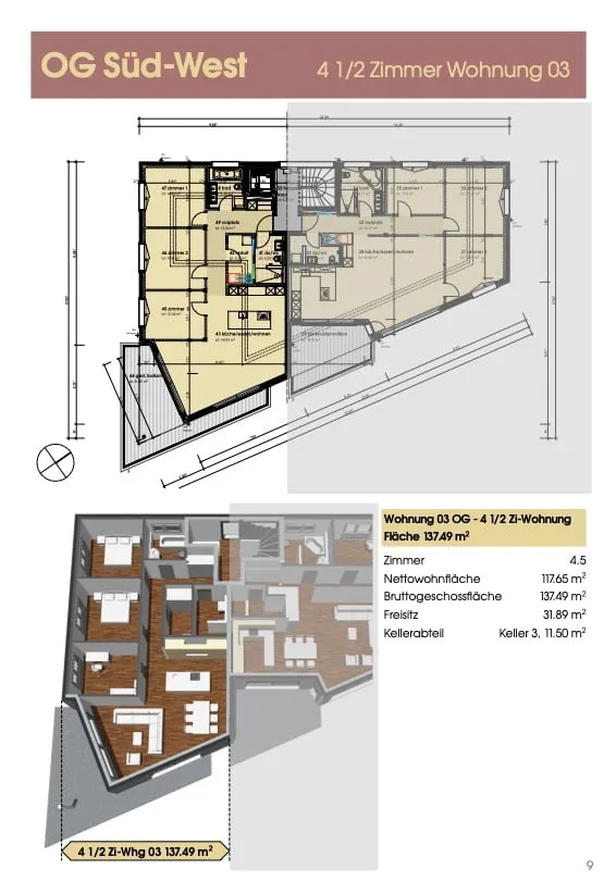 Moderne 4.5-Zimmer-Neubau-Wohnung mit Minergie-Standard in Aeschi – Foto 13 von 17