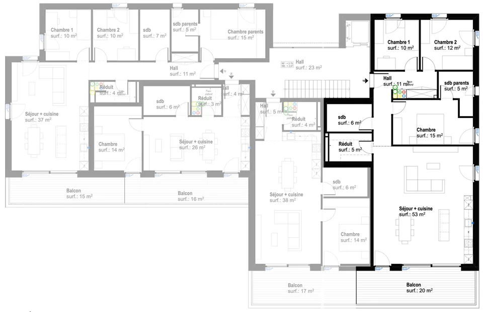 Mansarda, appartamento di 4.5 locali con due posti inclusi – Lot 16 – foto 6 di 9