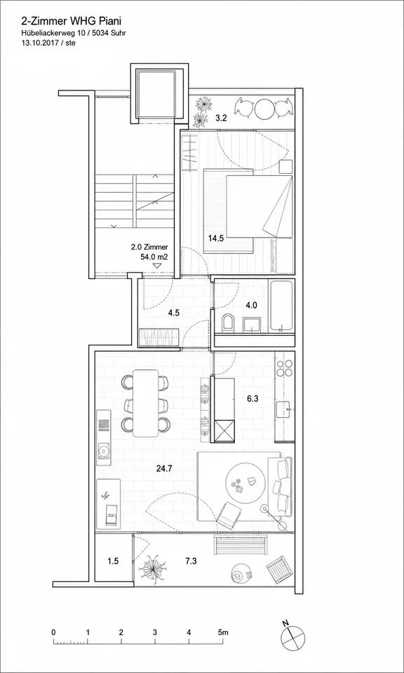 Appartamento di 2 camere al 3° piano con due balconi e una bella vista – foto 6 di 6
