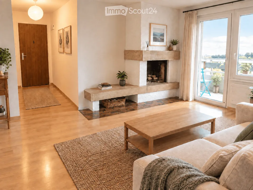 Schönes 2.5-Zi.-Apartment mit Kamin und sehr schönem Seeblick – Foto 2 von 8