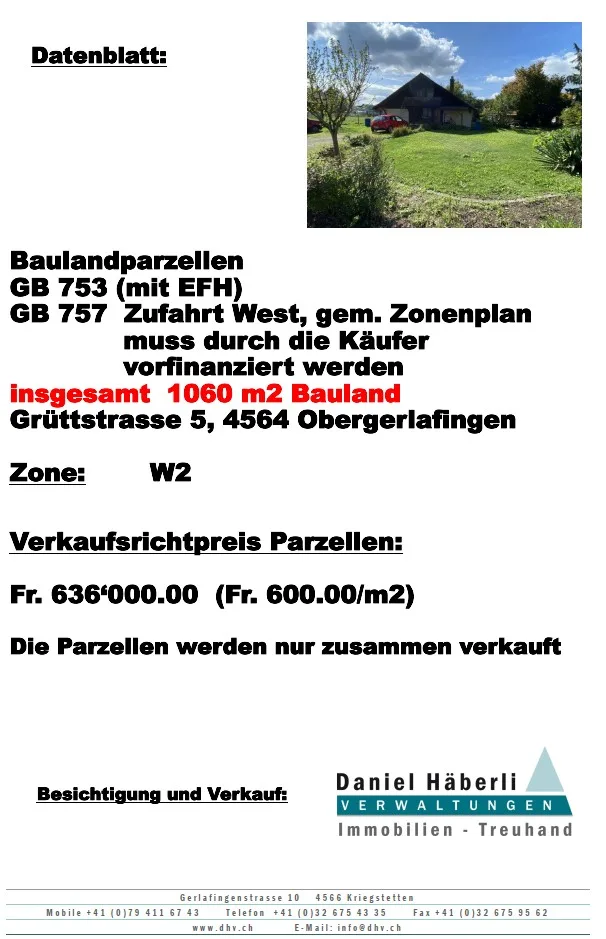 Bauland in ruhiger Lage – Grüttstrasse 5, Obergerlafingen – Foto 13 von 13