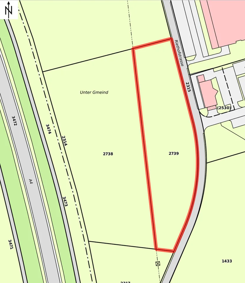 Terrain à bâtir pour usage commercial (7'122 m2), Cat. 2739, Riethofstrasse, 8442 Hettlingen – photo 4 sur 4