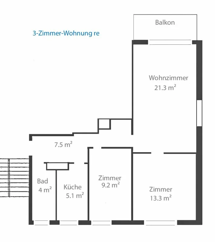 3-room apartment in a quiet and green location – photo 9 of 9