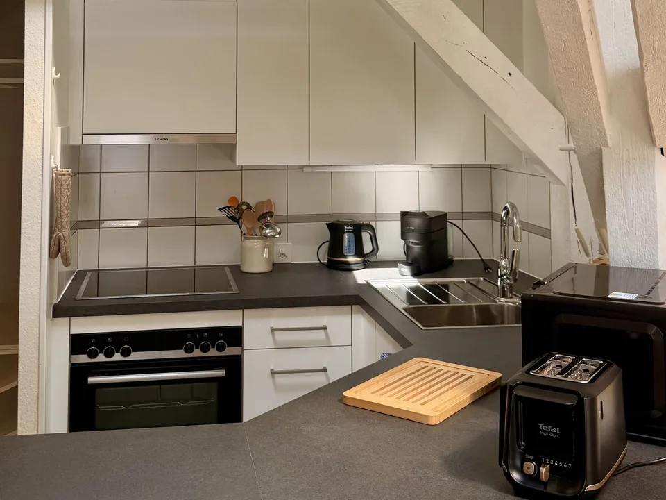 Charming furnished 1-bedroom apartment under the roof with exposed beams – Servette, Geneva – photo 7 of 10