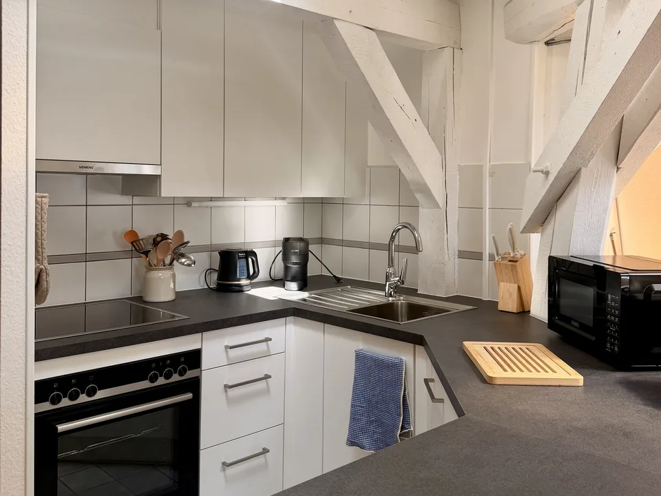 Charming furnished 1-bedroom apartment under the roof with exposed beams – Servette, Geneva – photo 6 of 10