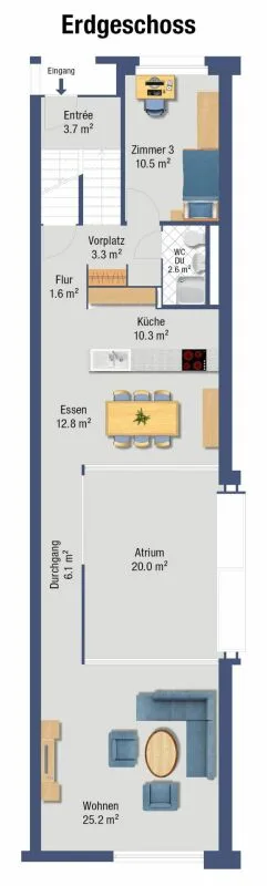 4.5-Zi. Reihenmittelhaus mit aussergewöhnlicher Architektur – Foto 14 von 16