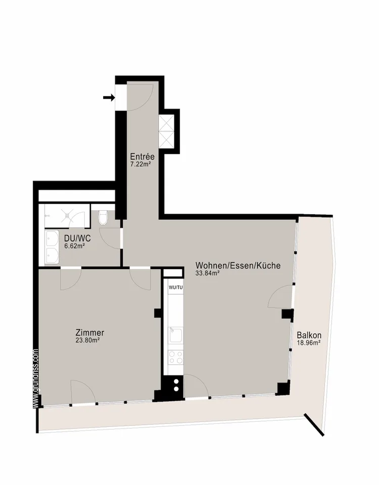 Atemberaubende Panoramasicht - 2.5-Zimmer-Wohntraum in Dübendorf – Foto 13 von 13