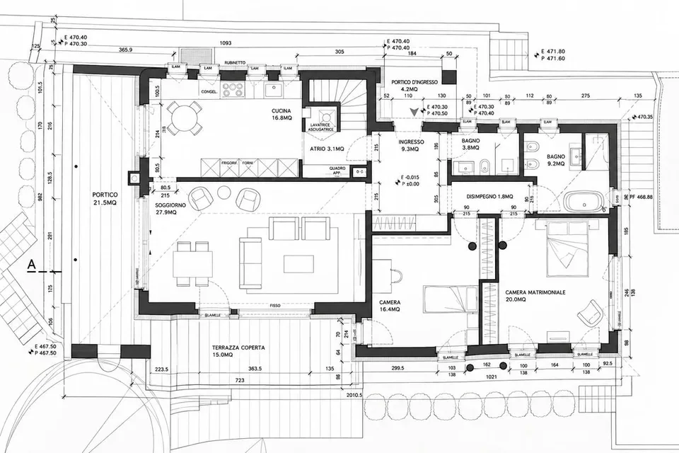 Porza - Elegantische 3.5-Zimmer-Wohnung mit Seeblick, Terrasse und privatem Garten – Foto 10 von 12