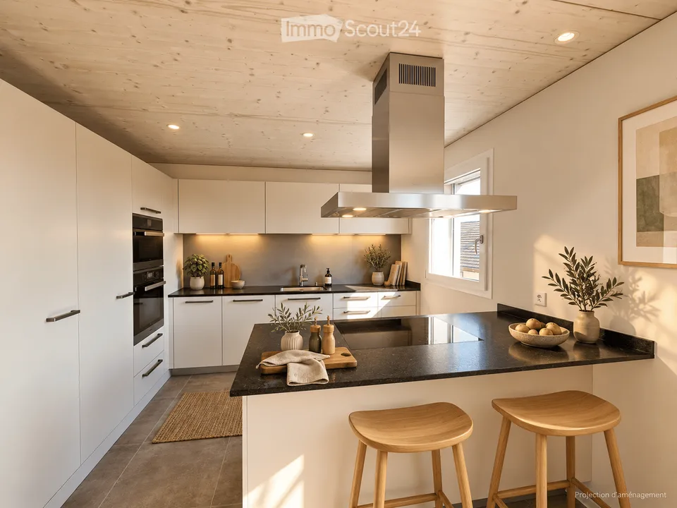 Appartement à Alterswil FR 4,5 pièces en bordure de forêt - 4½-Zimmer-Wohnung am Waldrand – foto 4 di 8
