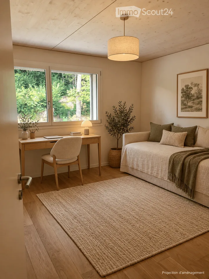 Appartement à Alterswil FR 4,5 pièces en bordure de forêt - 4½-Zimmer-Wohnung am Waldrand – foto 7 di 8