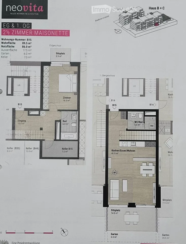 Exklusive 2.5-Zi.-Neubau-Maisonette in Zürich-Altstetten – Foto 5 von 5