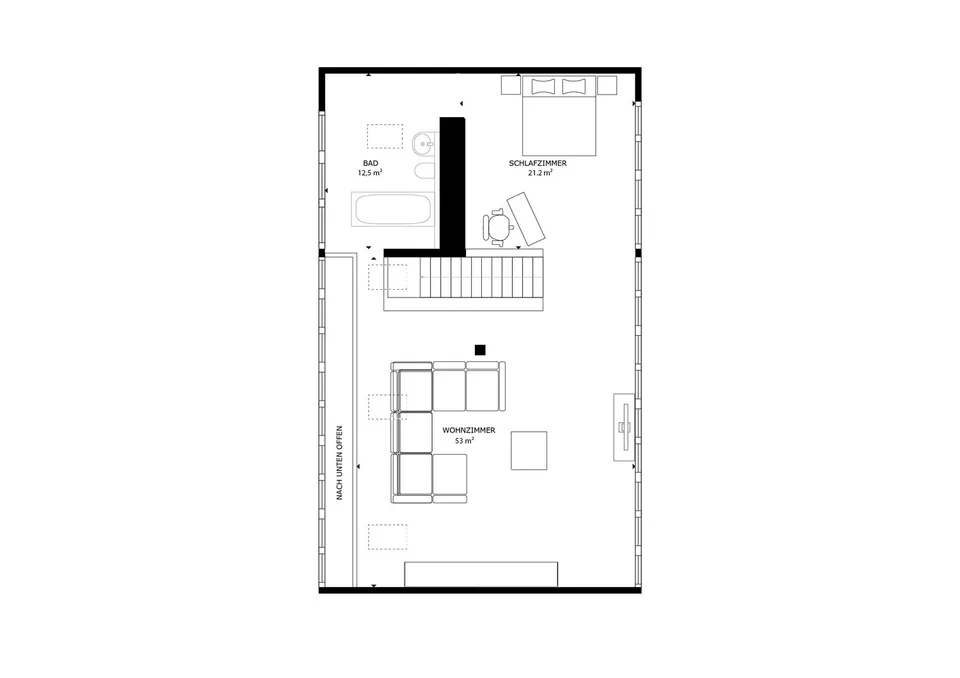 Loft de toit exclusif de 4,5 pièces sur 2 étages – vie tendance avec style – photo 19 sur 19
