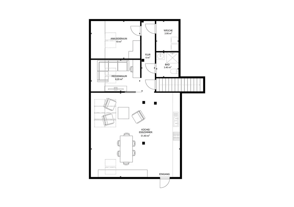Loft de toit exclusif de 4,5 pièces sur 2 étages – vie tendance avec style – photo 18 sur 19