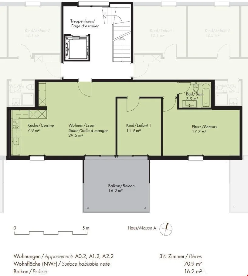 Moderne 3.5-Zimmerwohnung mit Balkon – Foto 2 von 13