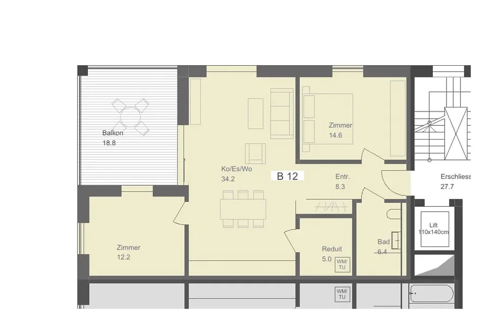 3.5 Zimmer Wohnung in Schaffhausen – Foto 7 von 8